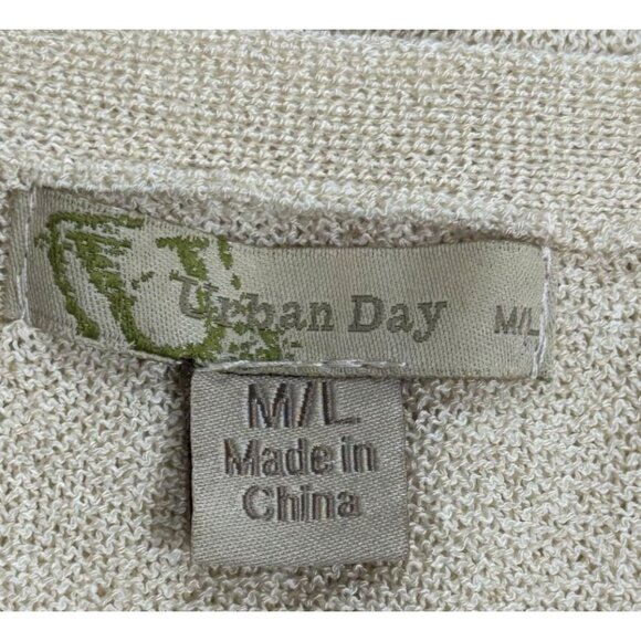 Urban Day Size M/L Women Sleeveless Knit Tank Top With Sheer Side Panels - Picture 4 of 5